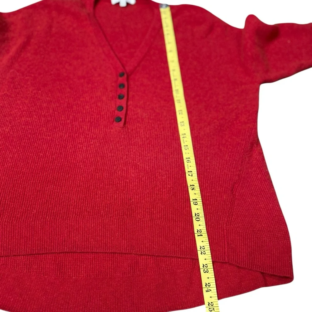 Madewell Asherton Waffle Henley Alpaca Wool Blend Sweater size M NC737